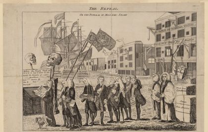 The Repeal, or the Funeral of Miss Ame-Stamp (1766)